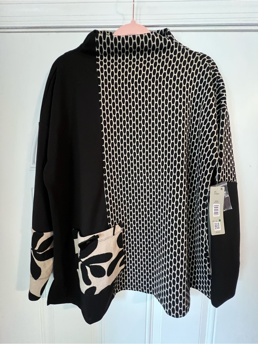 Ali Miles Jacquard Knit Tunic